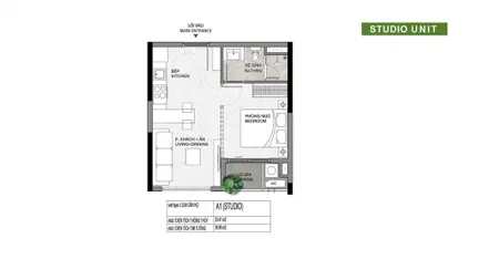Cần bán căn studio tháp d 2ty759 all in
