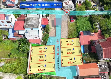 Bán đất 65m² ngang 4,82m giá 1.5 tỷ Phường Thiên Hương hoa động cũ lh 0382341632