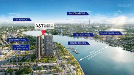 Bán căn hộ 1pn tại a&t saigon riverside, 2,3 tỷ, 45m2