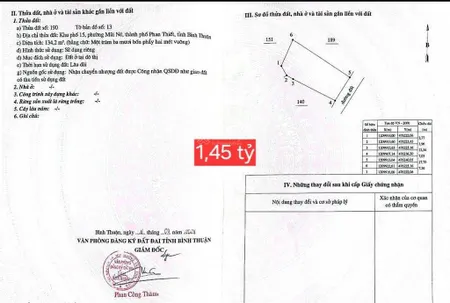 Bán đất hẻm huỳnh tấn phát, mũi né, phan thiết, giá 1.55 tỷ