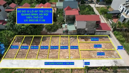 Ra hàng 10 lô ấp tre (tổ 9) quang minh, hn