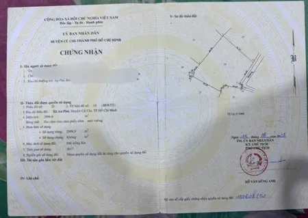 (L832) Đất 1/ Nguyễn Thị Sữa, xã An Phú, đường lớn, dt 3.000m2, giá chỉ 900k/m2