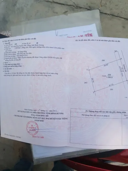 Bán đất 1099.8m² ngang 27m giá 1.85 tỷ Xã Long Hòa