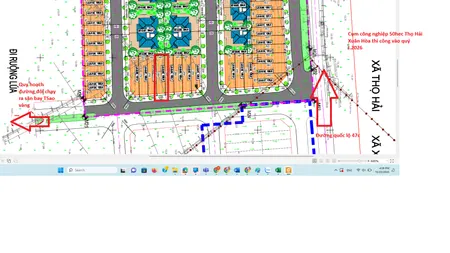 Chính chủ kẹt bank bán gấp lô đất Vàng giá cực tốt - 156m² cạnh Quốc lộ 47C, đối diện KCN Thọ Hải – Xuân Hòa, đường trước đất quy hoạch đường đôi đi sân bay Thọ Xuân, chưa đến 8 triệu/m²