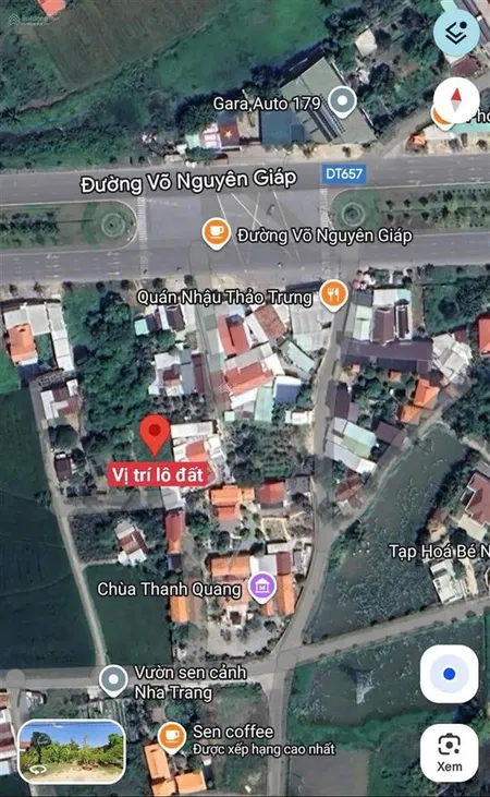 Duy nhất 1 lô bán đất diên an , nha trang sát võ nguyên giáp , đường oto