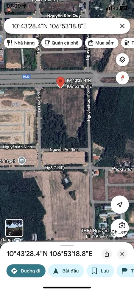 Bán lô đất 4 mặt tiền ngay khu trung tâm hành chính Nhơn Trạch