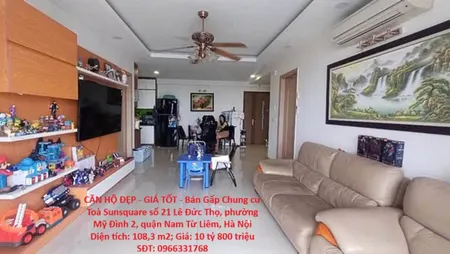 CĂN HỘ ĐẸP - GIÁ TỐT - Bán Gấp Chung cư Toà Sunsquare 21 Lê Đức Thọ, Mỹ Đình 2, Nam Từ Liêm, Hà Nội