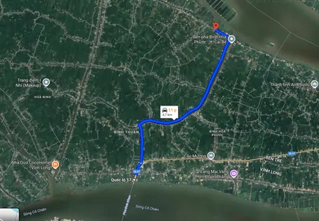 Bán vườn chôm chôm 1865,5m2 Xã An Bình, tỉnh Vĩnh Long