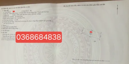 Bán đất 60.9m² ngang 4.3m giá 3.85 tỷ Xã Thư Lâm