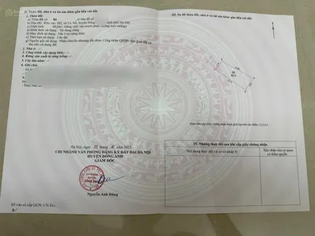 Bán đất khu 382, uy nỗ đa hn. dt 60m, nở hậu. rộng 4.10m. dài 12.80m. hướng tây bắc.