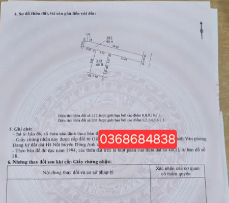 Bán đất 40m² ngang 4.5m giá 2.9 tỷ Xã Thư Lâm