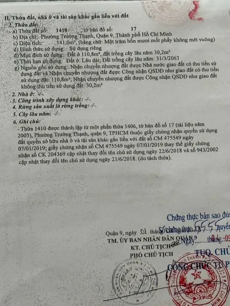 Lô đất đẹp Rẻ nhất mặt tiền đường Lò Lu Q9 đường rộng 30m, 141m2 giá chỉ 70 tr/m2