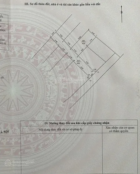 Xâm động vân tảo thường tín | 42.8m | giá nhỉnh 3 tỷ mặt tiền 4.18m, đất phân lô vuông