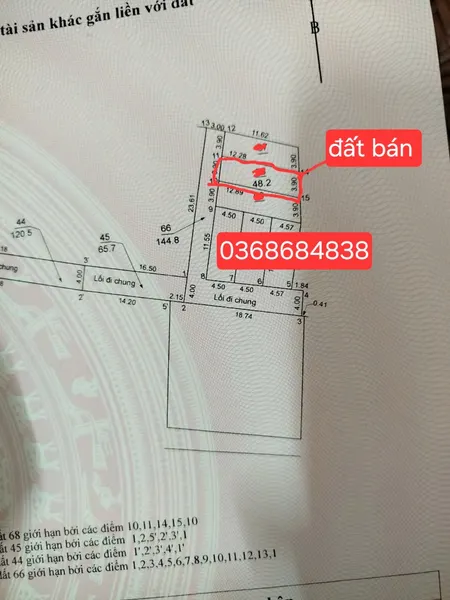 Bán đất 48.2m² ngang 4m giá 3.23 tỷ Xã Thư Lâm