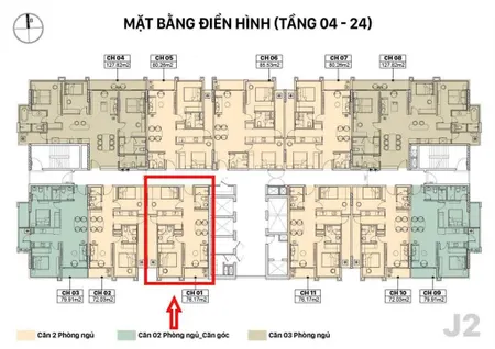 7,6 tỷ (hot căn ngoại giao) căn 2 ngủ 76,17 m2 tòa j2 căn 01 jade square .bc hướng nam.