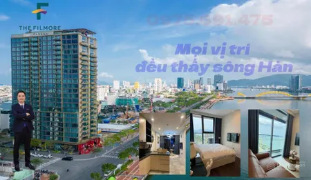 Căn 1pn filmore duy nhất bán ra, view trực diện sông, view pháo hoa, cho thuê 22tr/tháng