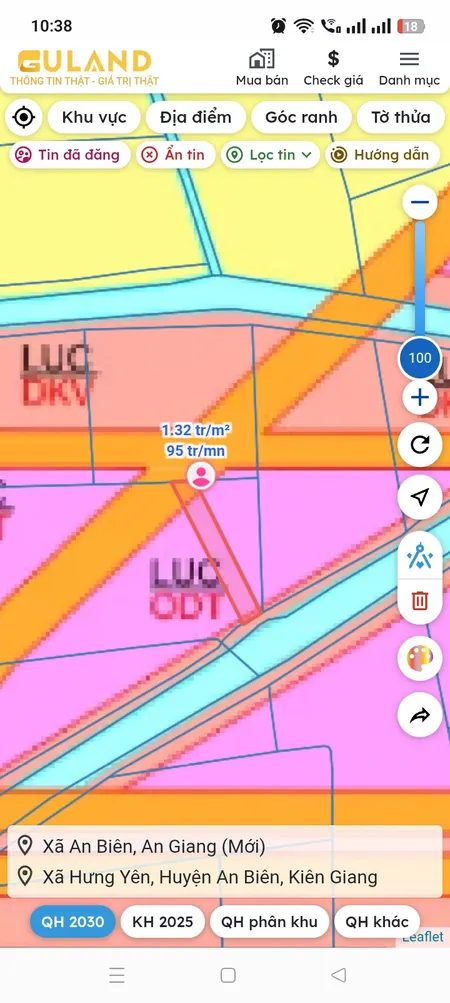 Bán đất 721.8m² giá 950 triệu Phường Vĩnh Thông