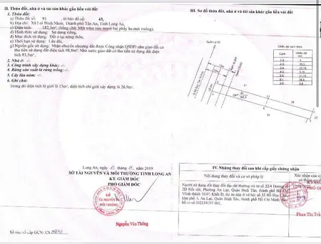 182.3m2 thổ cư mặt tiền võ duy tạo, xã lợi bình nhơn, thành phố tân an, long an giá 2,4 tỷ