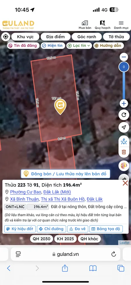Bán đất 196.4m² giá 1 tỷ Phường Cư Bao