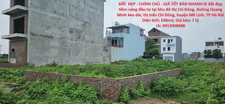 ĐẤT  ĐẸP - CHÍNH CHỦ - GIÁ TỐT BÁN NHANH lô đất đẹp tiềm năng đầu tư tại huyện Mê Linh, TP Hà Nội