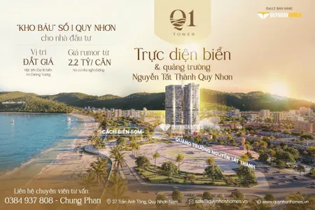 Q1 TOWER - CƠ HỘI ĐẦU TƯ SỐ 1 TẠI QUY NHƠN GIÁ CHỈ  TỪ  2TỶ2