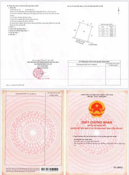 CHÍNH CHỦ Cần Bán 5600M2 Đất Lúa - MẶT TIỀN Châu Thị Kim, An Vĩnh Ngãi, TP Tân An, Long An