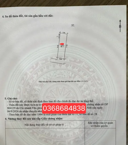 Bán đất 87.7m² ngang 5m giá 5.2 tỷ Xã Thư Lâm