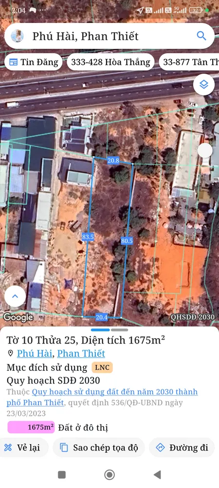 Bán đất 1700m² giá 7.2 tỷ Phường Phú Thủy