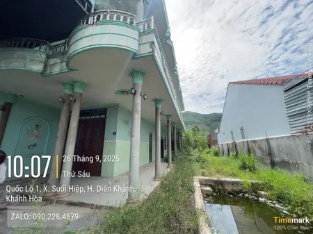Bán Đất Tặng Nhà 2 Mê, Mặt Tiền QL1A Suối Hiệp Diên Khánh DT 768m2