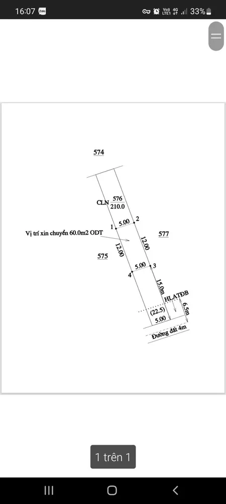 Bán đất 1739.7m² ngang 5m giá 1.05 tỷ Phường Chánh Phú Hòa