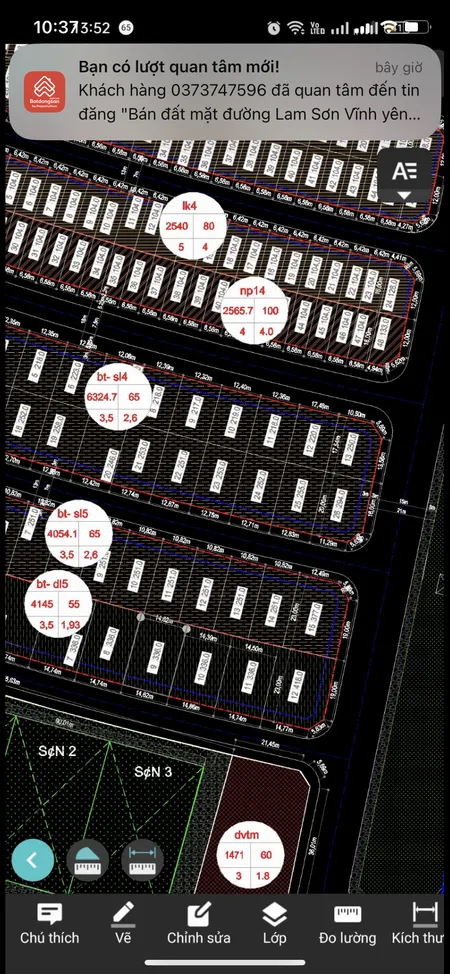 Bán đất 219m² ngang 11,75m giá 7.2 tỷ Phường Vĩnh Phúc