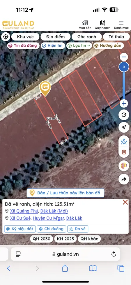 Bán đất 125.5m² giá 450 triệu Xã Quảng Phú
