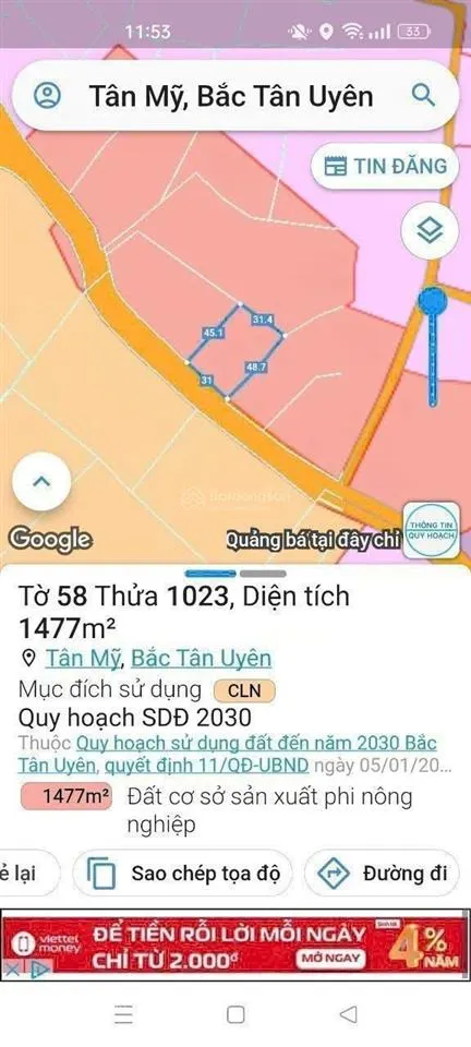 Đất quy hoạch skc , đường containner giá rẻ