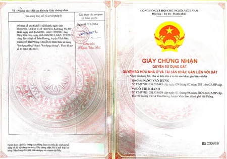 Bán lô đất đẹp tại xã Nguyễn Bỉnh Khiêm( xã Trấn Dương cũ) ngay mặt đường quốc lộ lớn. Tiện ích công năng đầy đủ