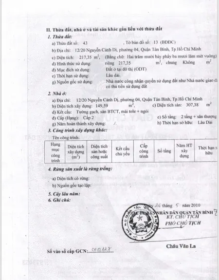 Bán Nhà Hẻm Xe Hơi 12/20 Nguyễn Cảnh Dị, Phường 4, Quận Tân Bình