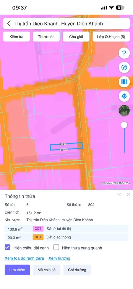 TT94 Bán đất hẻm 5m Phú Lộc Đông 3 thị trấn Diên Khánh cách biển 14km