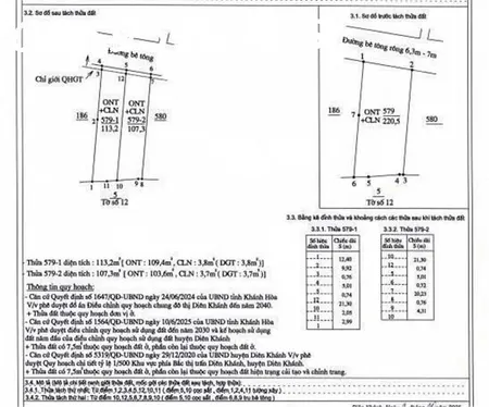 MỞ BÁN 2 LÔ NỀN THỔ CƯ NGAY TT THỊ TRẤN DIÊN KHÁNH, KHÁNH HOÀ