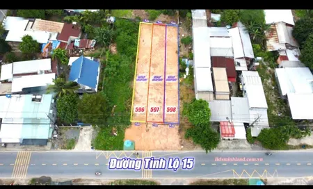 3 lô thổ cư mặt tiền Tỉnh lộ 15, xã An Nhơn Tây dt 205m2 giá 2,5 tỷ / lô