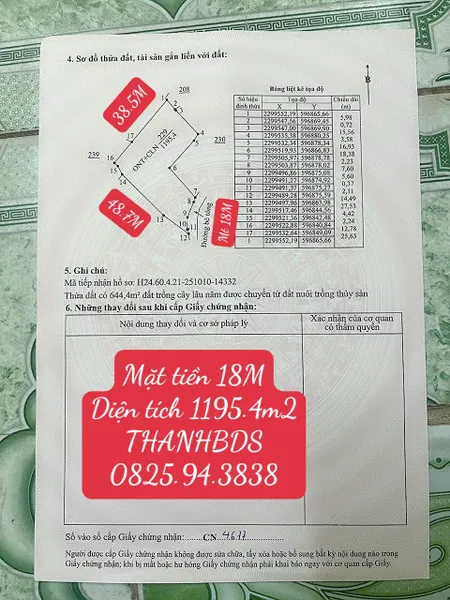 Đất 1196m² MT 18m gần KCN Chí Minh – Hải Phòng, chỉ 2.2tr/m²
