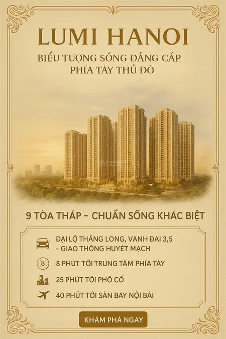 Giá bao phí chỉ 4.99 tỷ. bán căn hộ 2 ngủ 2 vệ sinh lumi hanoi, thiết kế rộng rãi