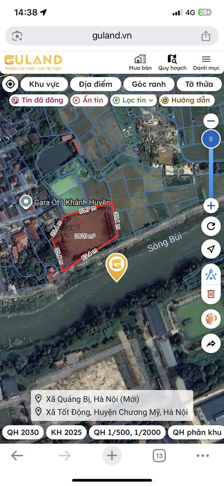 2800M MT 68M View Sông Bùi Khu Đồng Vai TT Xuân Mai