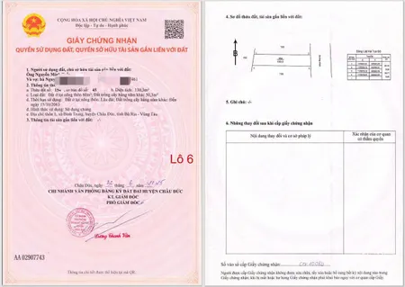 Chủ cần bán gấp 4 lô liền kề tọa lạc tại xã bình giã huyện châu Đức khu dân cư đường nhựa 7 mét