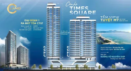 Time square căn hộ trực diện biển mỹ khê mặt tiền võ nguyên giáp