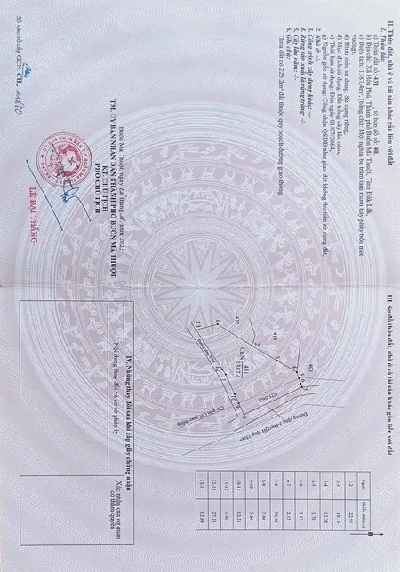 Bán đất 1387.4m² ngang 40m giá 550 triệu Xã Hòa Phú