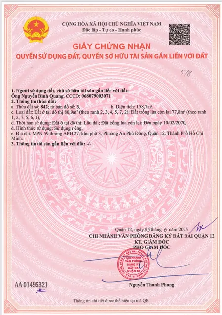 Bán Nhà Mặt Tiền 59 Võ Thị Thừa, Phường An Phú Đông, Quận 12