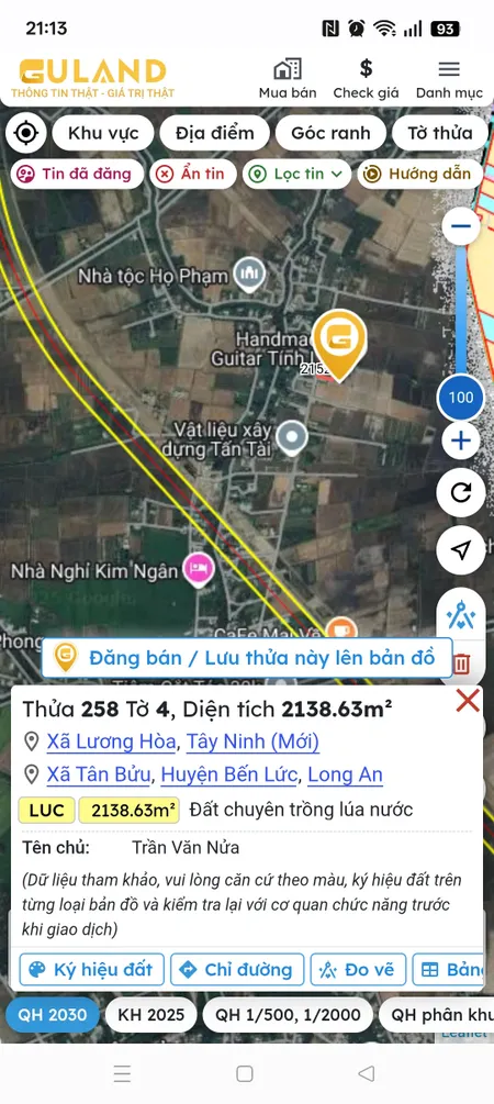 Bán nhà 2138.6m² ngang 37m giá 12 tỷ Xã Lương Hòa