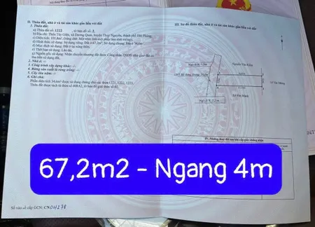 27/10/2025.Bán đất 67m² ngang 4m giá 2.12 tỷ Dương Quan. liên hệ 0362558882