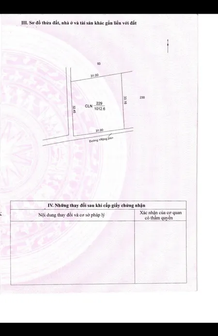Bán đất 1012.6m² giá 1.6 tỷ Phường Tân An