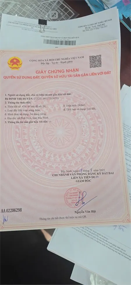 ĐẤT ĐẸP- GIÁ TỐT CẦN BÁN NHANH LÔ ĐẤT ĐẸP TIỀM NĂNG vị trí tại xã Phật Tích, tỉnh Bắc Ninh