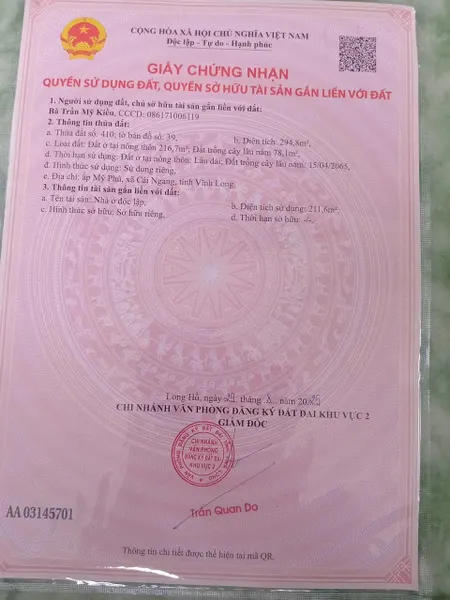 Bán nhà mới mặt đường huyện 40B gần chợ cái Ngang 5 tỷ tl 0938609098